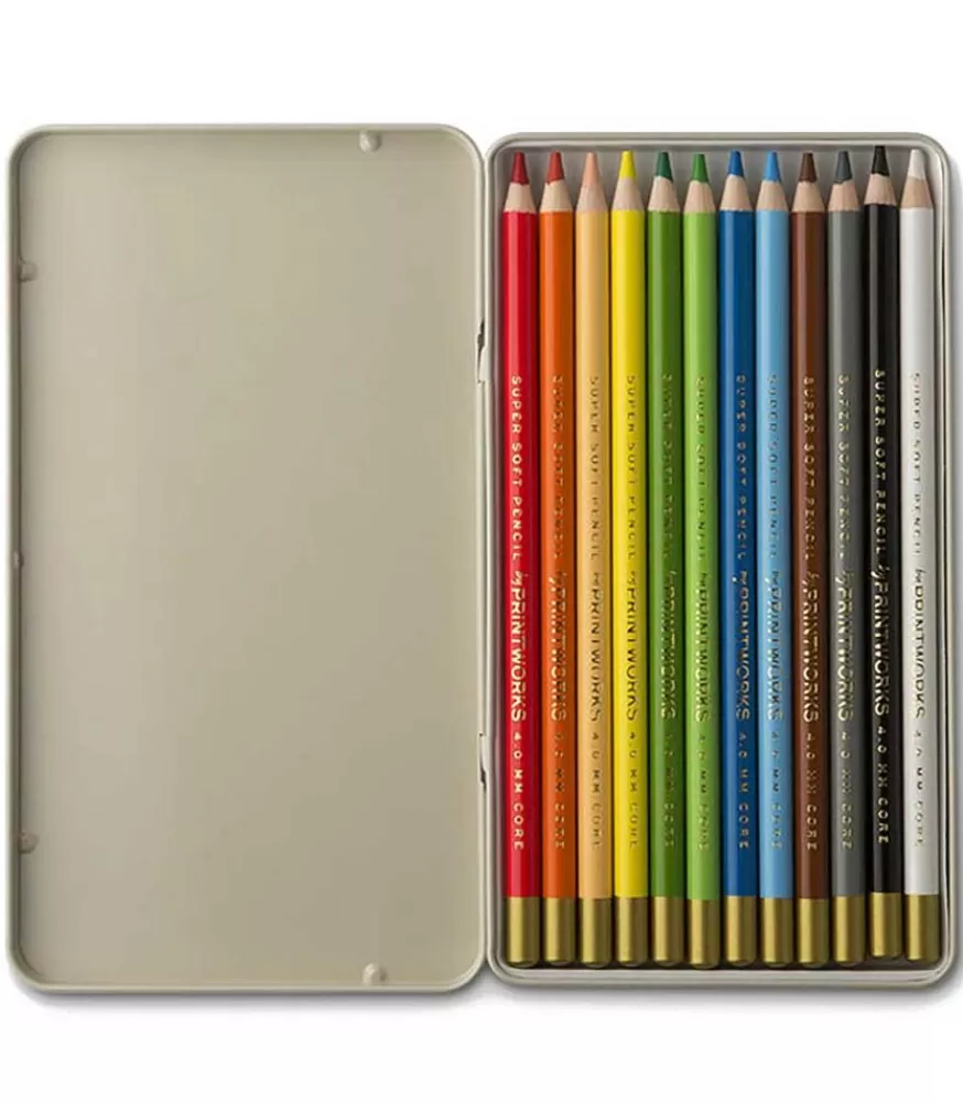 Printworks 12 Crayons De Couleur Classiques