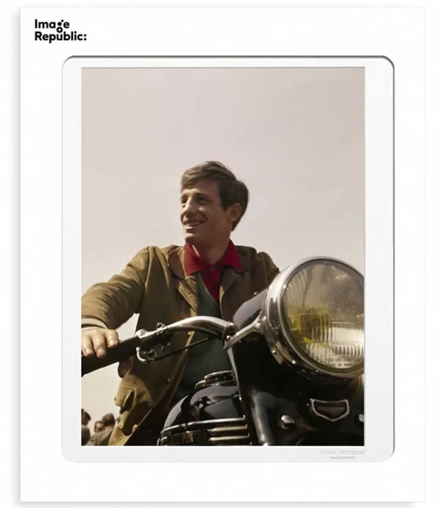 Image Republic Affiche "Belmondo Moto" 40 X 50 Cm