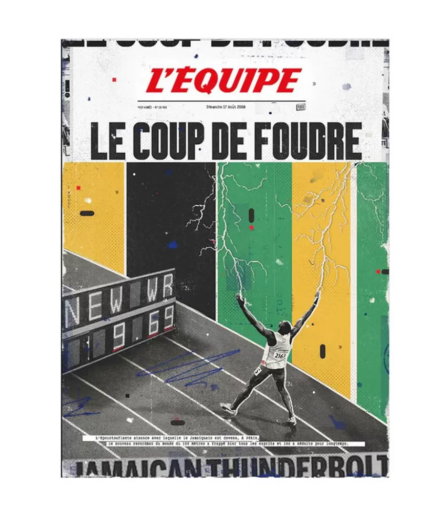 Plakat Affiche L'Equipe Bolt 30 X 40Cm