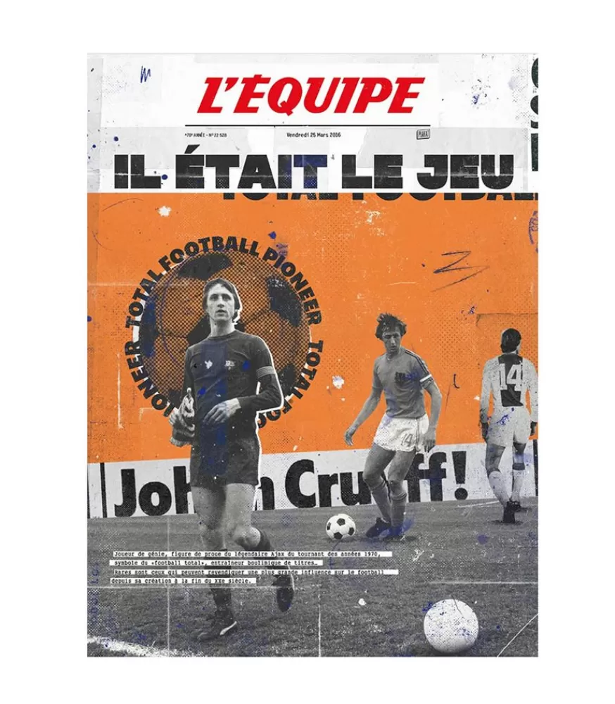 Plakat Affiche L'Equipe Cruyff 30 X 40Cm