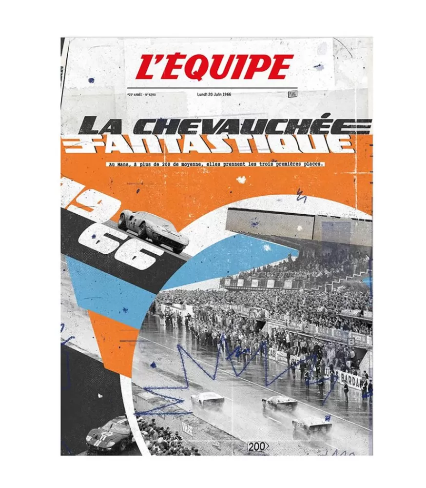 Plakat Affiche L'Equipe Le Mans 66 - 30 X 40Cm