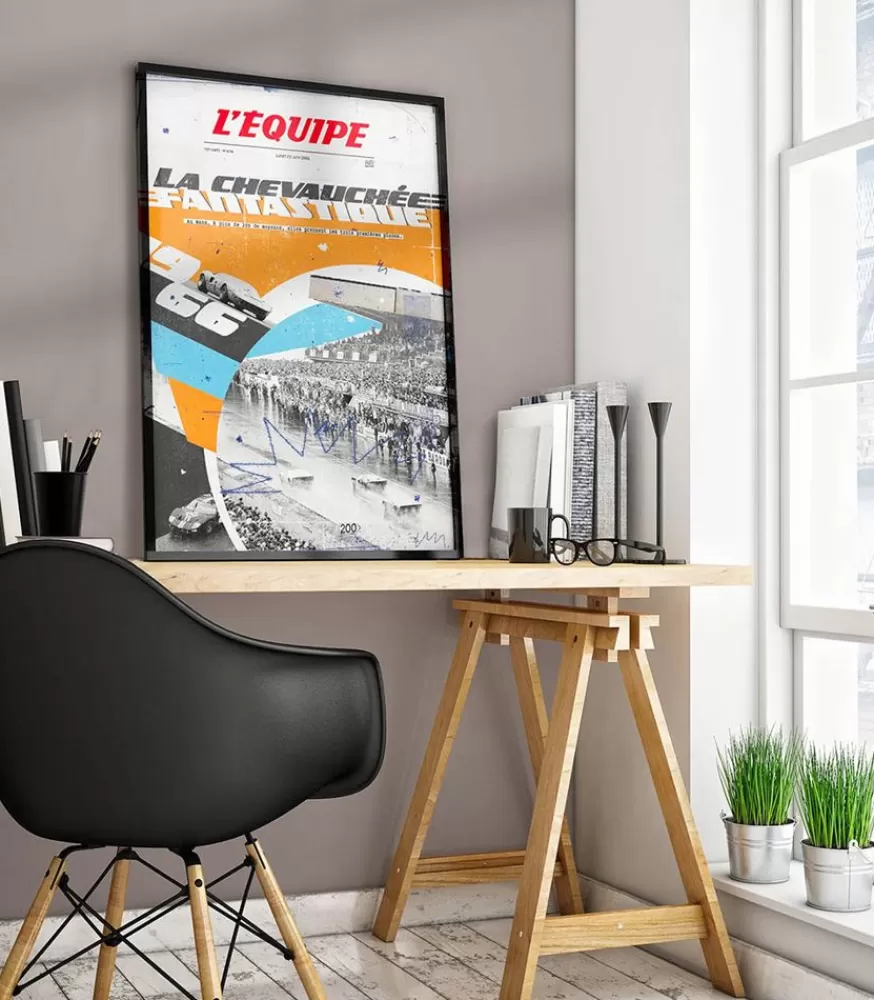 Plakat Affiche L'Equipe Le Mans 66 - 50 X 70Cm