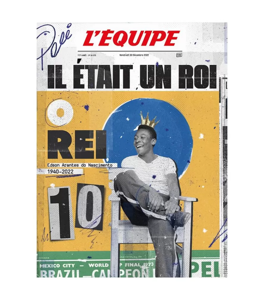 Plakat Affiche L'Equipe Pele 30 X 40Cm