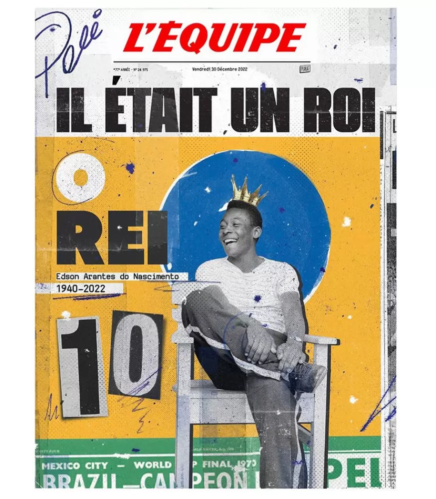 Plakat Affiche L'Equipe Pele 50 X 70Cm