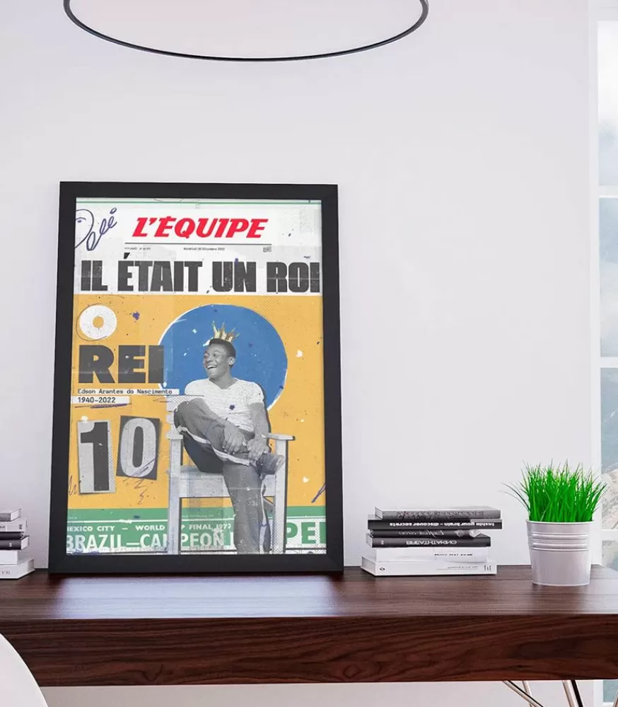 Plakat Affiche L'Equipe Pele 50 X 70Cm