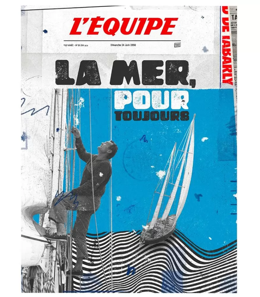 Plakat Affiche L'Equipe Tabarly 50 X 70Cm