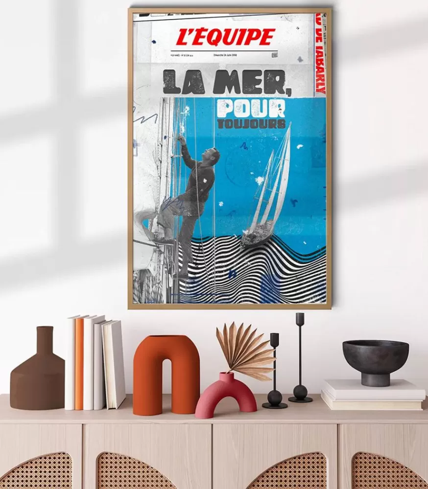 Plakat Affiche L'Equipe Tabarly 50 X 70Cm