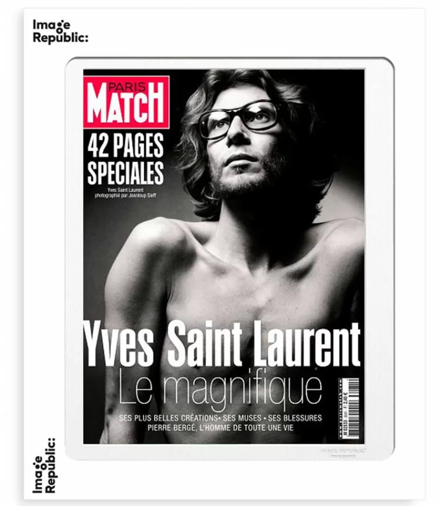 Image Republic Affiche Paris Match Yves Saint-Laurent 56 X 76 Cm