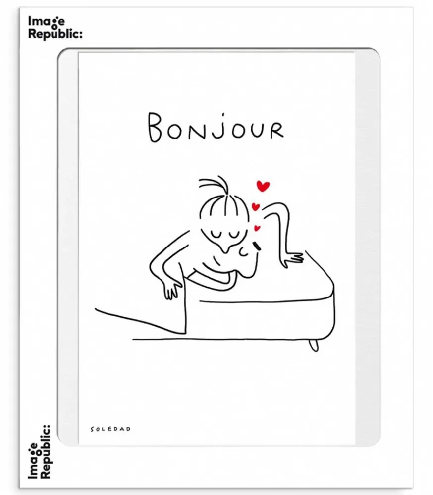 Image Republic Affiche Soledad "Bonjour" 30 X 40 Cm