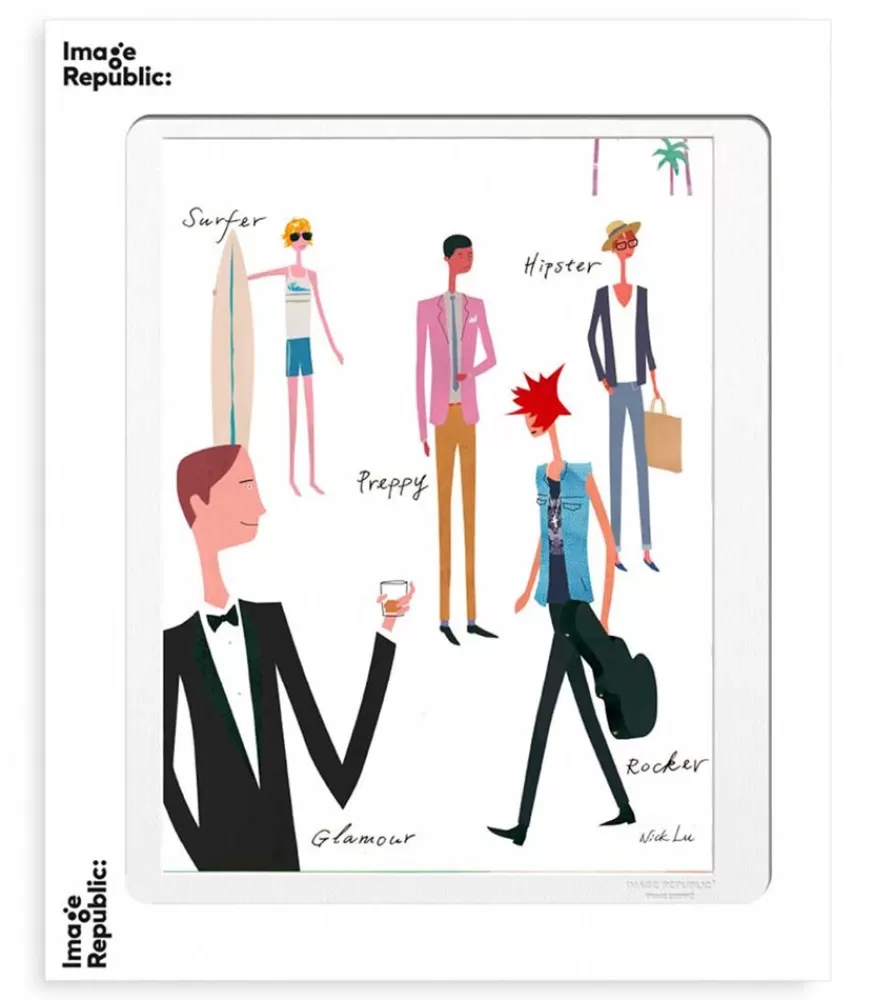 Image Republic Affiche Wlpp "La Mens Fashion" 40 X 50 Cm