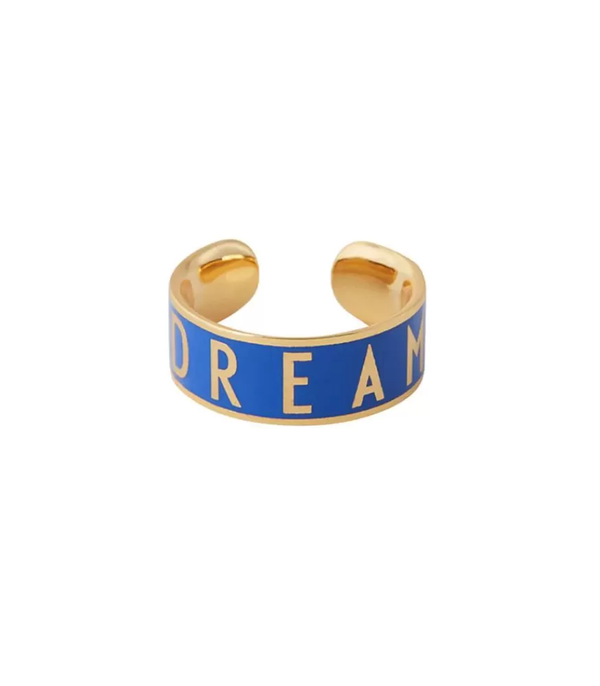 Femme Design Letters Bague Ajustable Big Words Candy Dream Cobalt