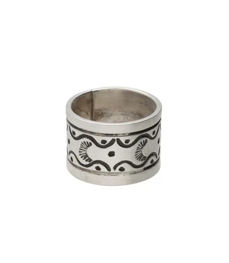 Femme Harpo Bague Anneau Grave Arabesques