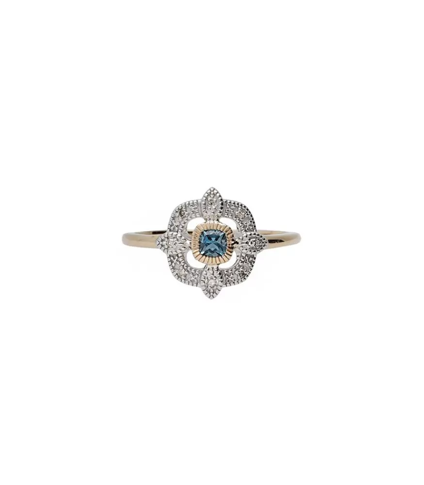 Femme Pascale Monvoisin Bague Bettina London Blue Topaz