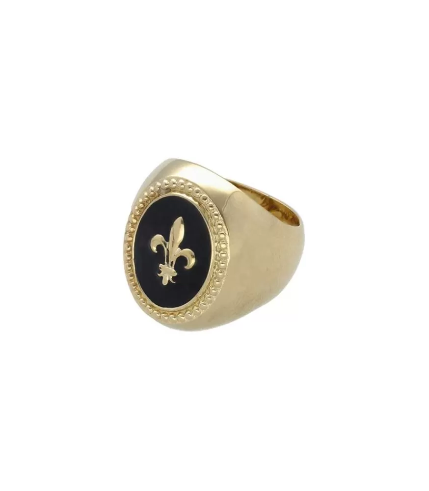 Femme Feidt Paris Bague Chevaliere Fleur De Lys