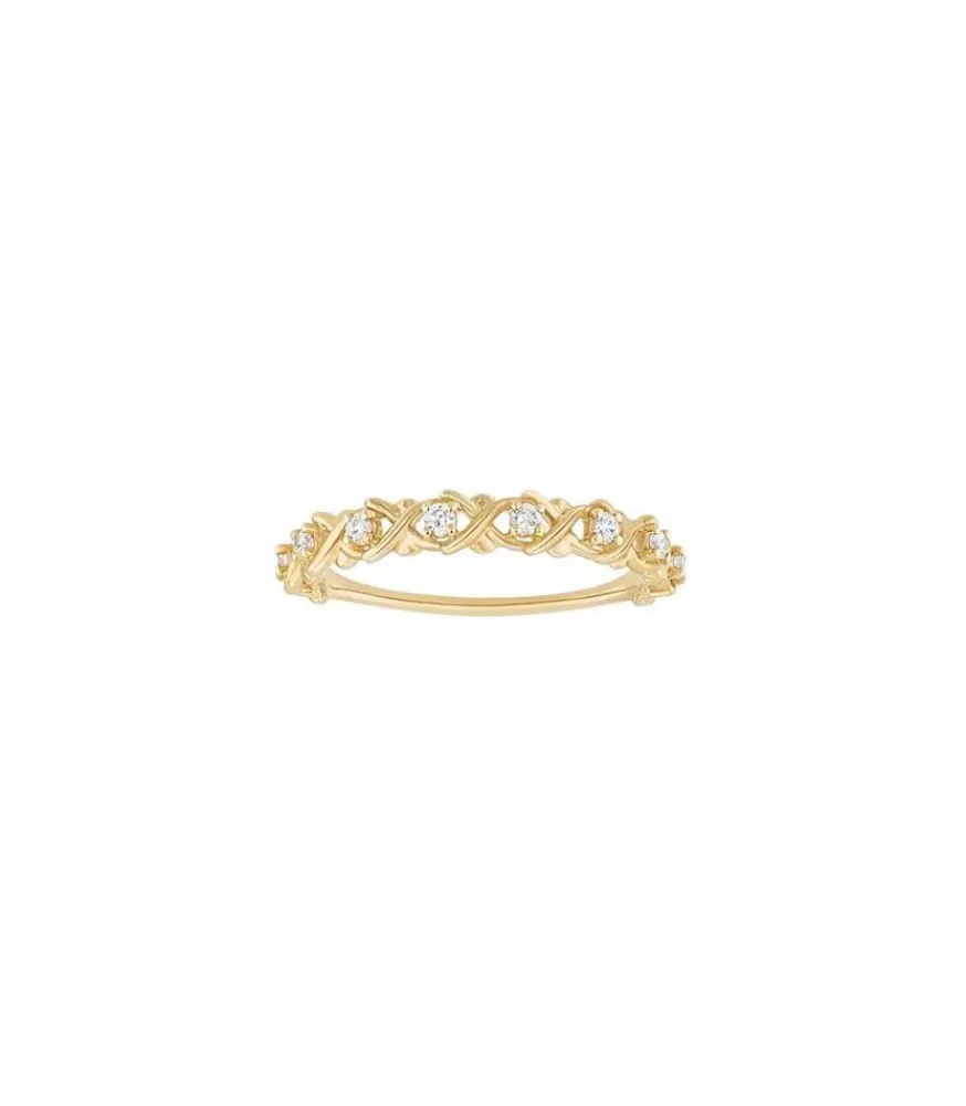 Femme Stone Paris Bague Dunaway Simple Or Jaune Et Diamants