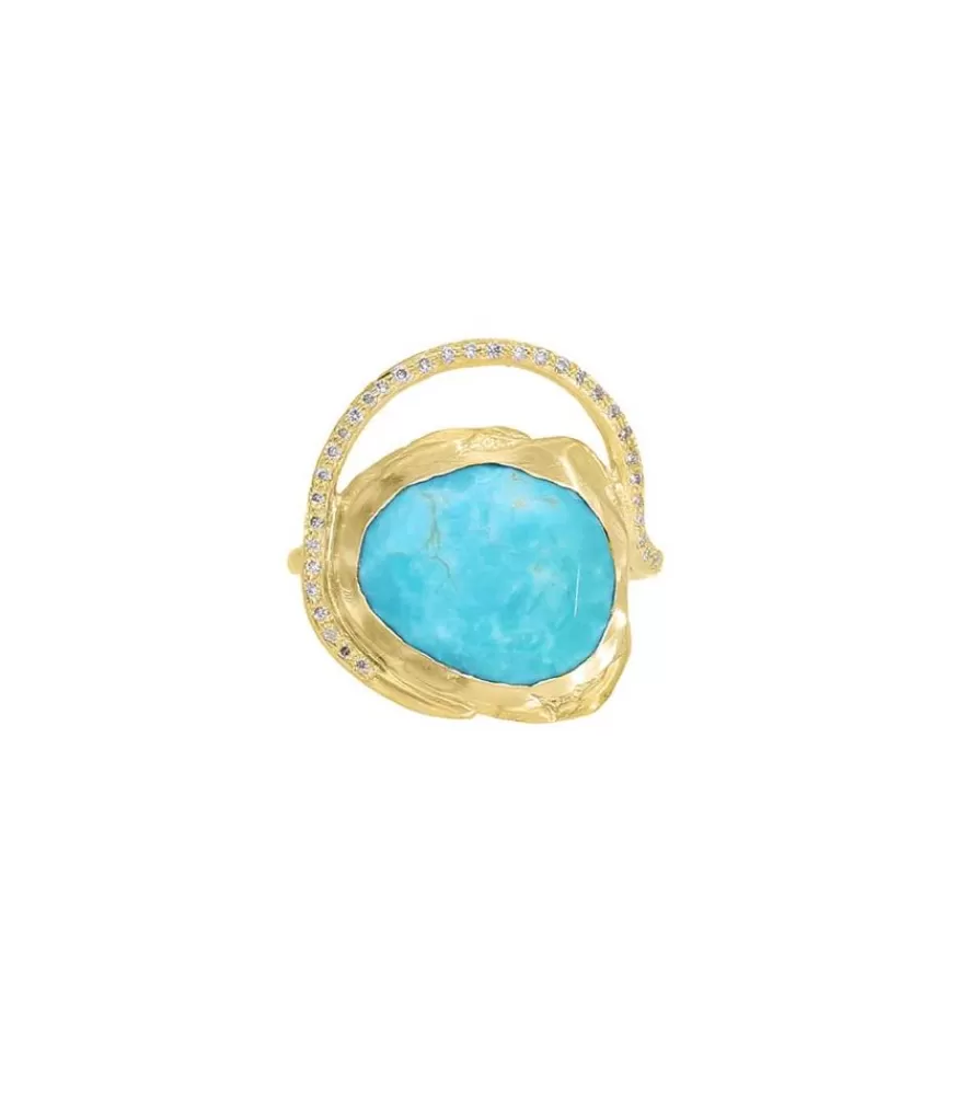 Femme Pascale Monvoisin Bague Gaia Turquoise