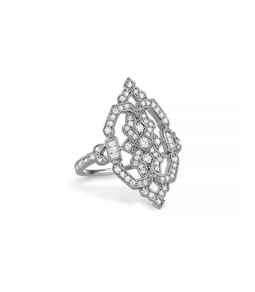 Femme Stone Paris Bague Garbo En Or Blanc Et Diamants