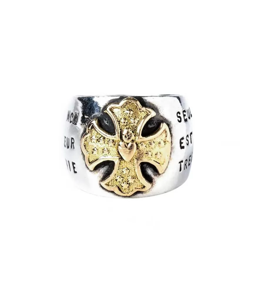 Femme Corpus Christi Bague Gold Cross En Argent Et Or