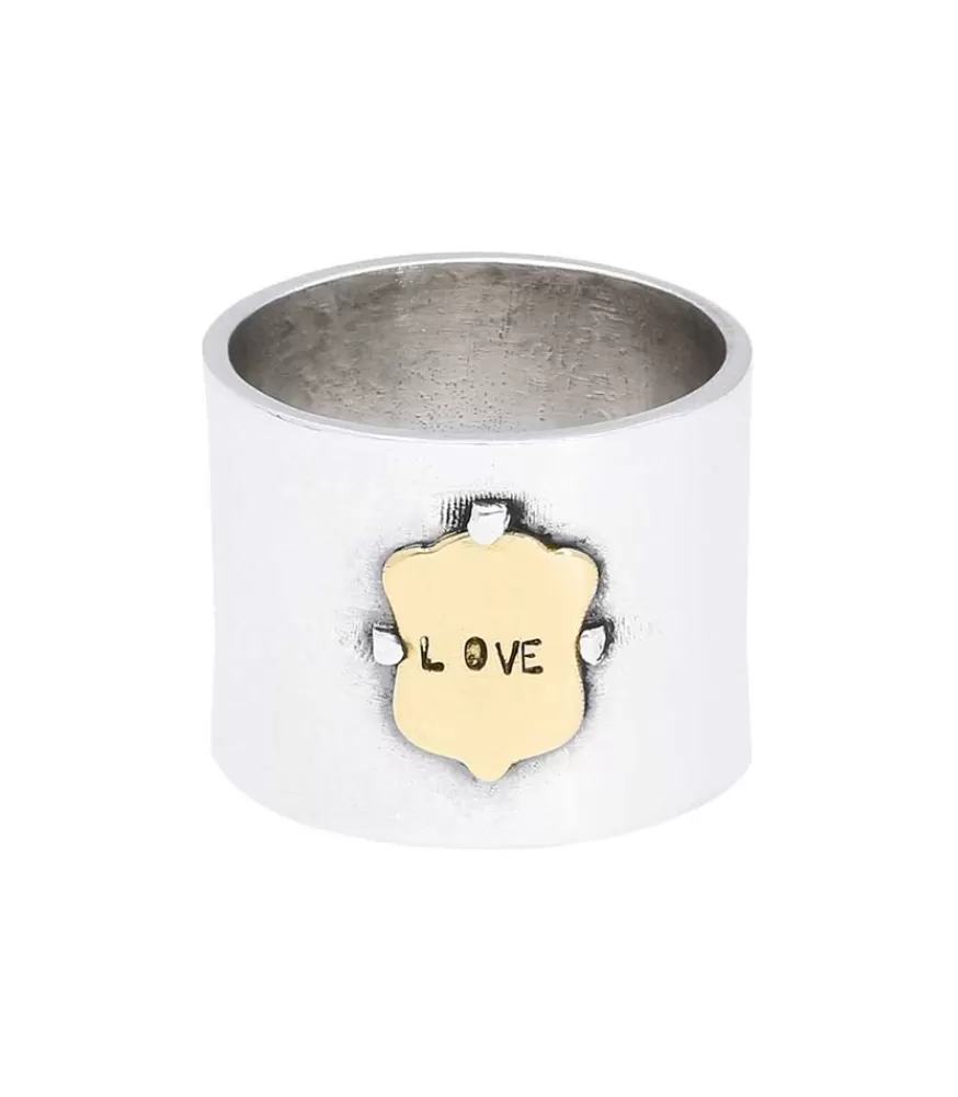 Femme Corpus Christi Bague Love En Argent Et Blason Or