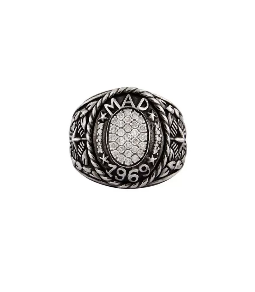 Femme De Jaegher Bague Mad 1969 Argent Et Diamants