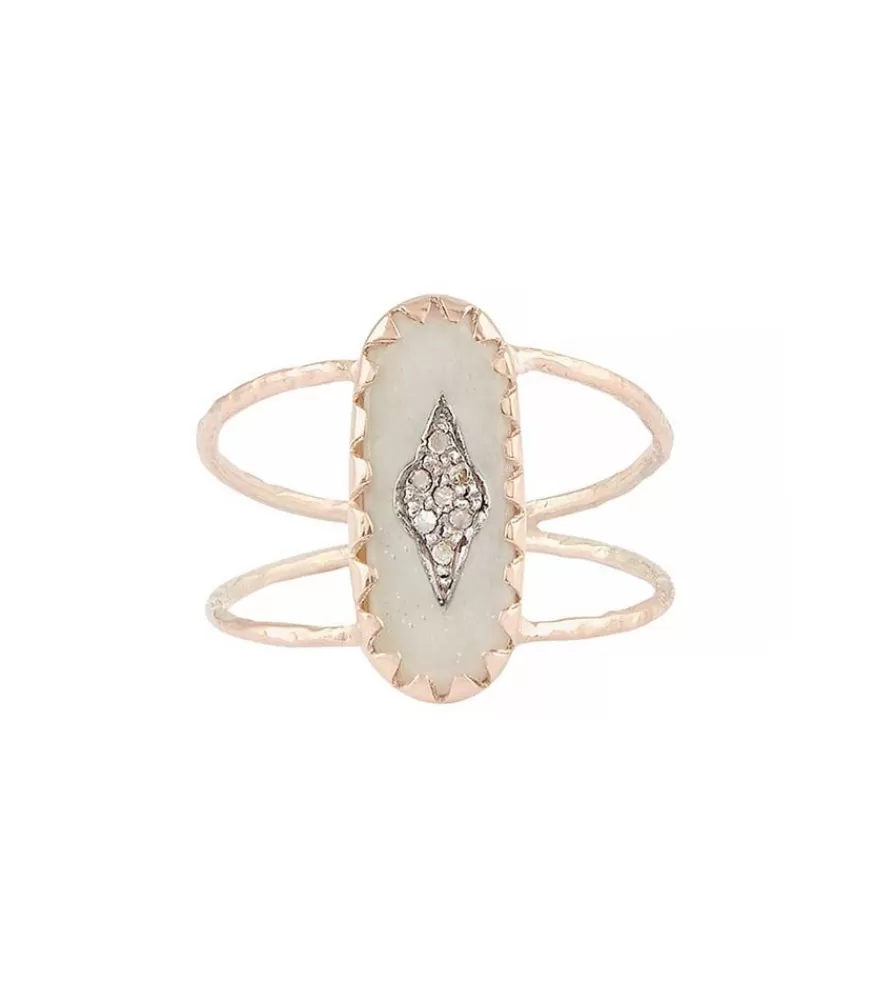 Femme Pascale Monvoisin Bague Mahe Blanc Et Diamants