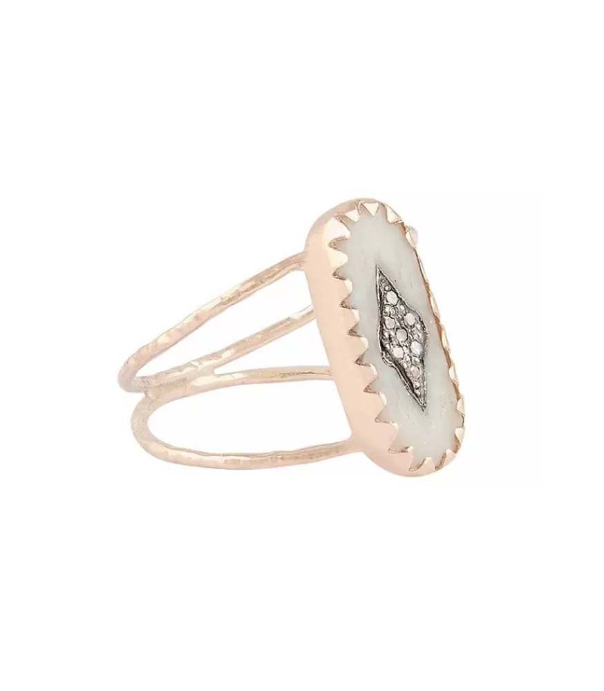 Femme Pascale Monvoisin Bague Mahe Blanc Et Diamants