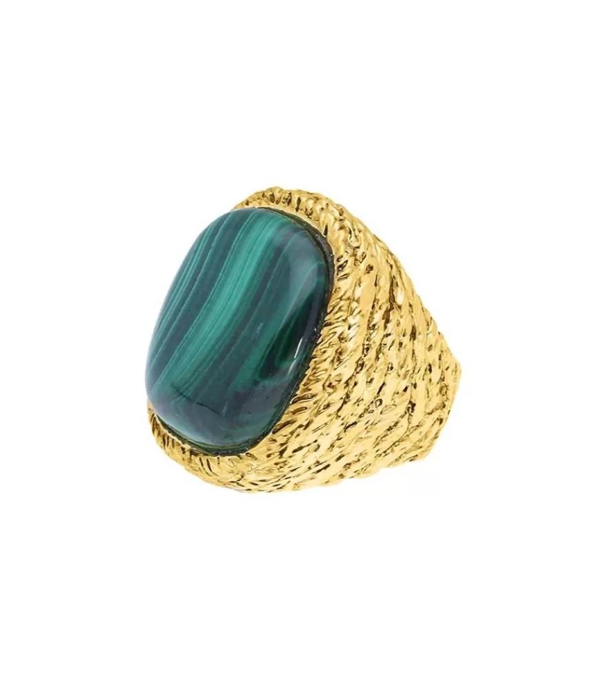 Femme Aurélie Bidermann Bague Miki Malachite