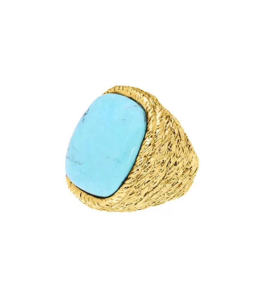 Femme Aurélie Bidermann Bague Miki Turquoise