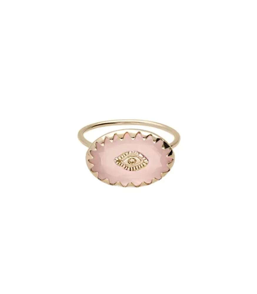 Femme Pascale Monvoisin Bague Souad Quartz Rose