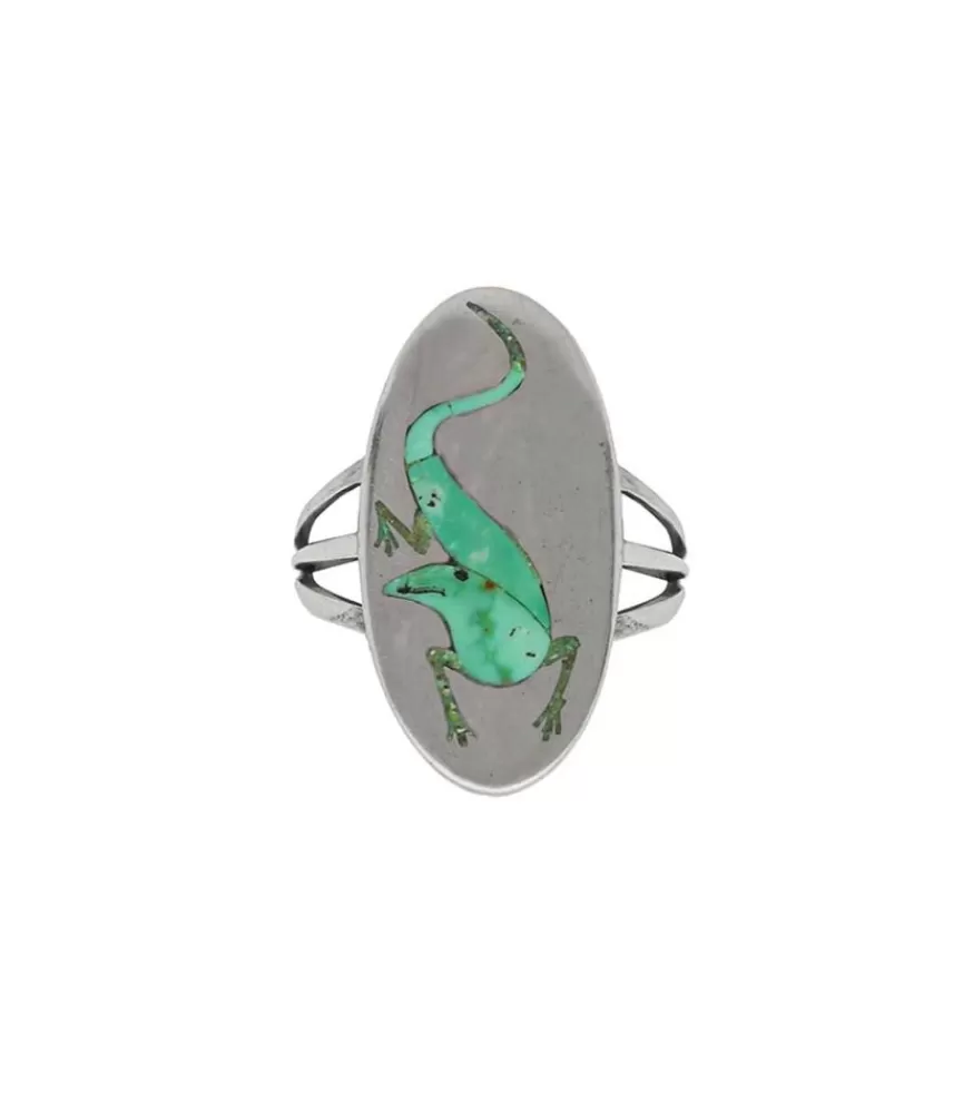 Femme Harpo Bague Squamate Turquoise