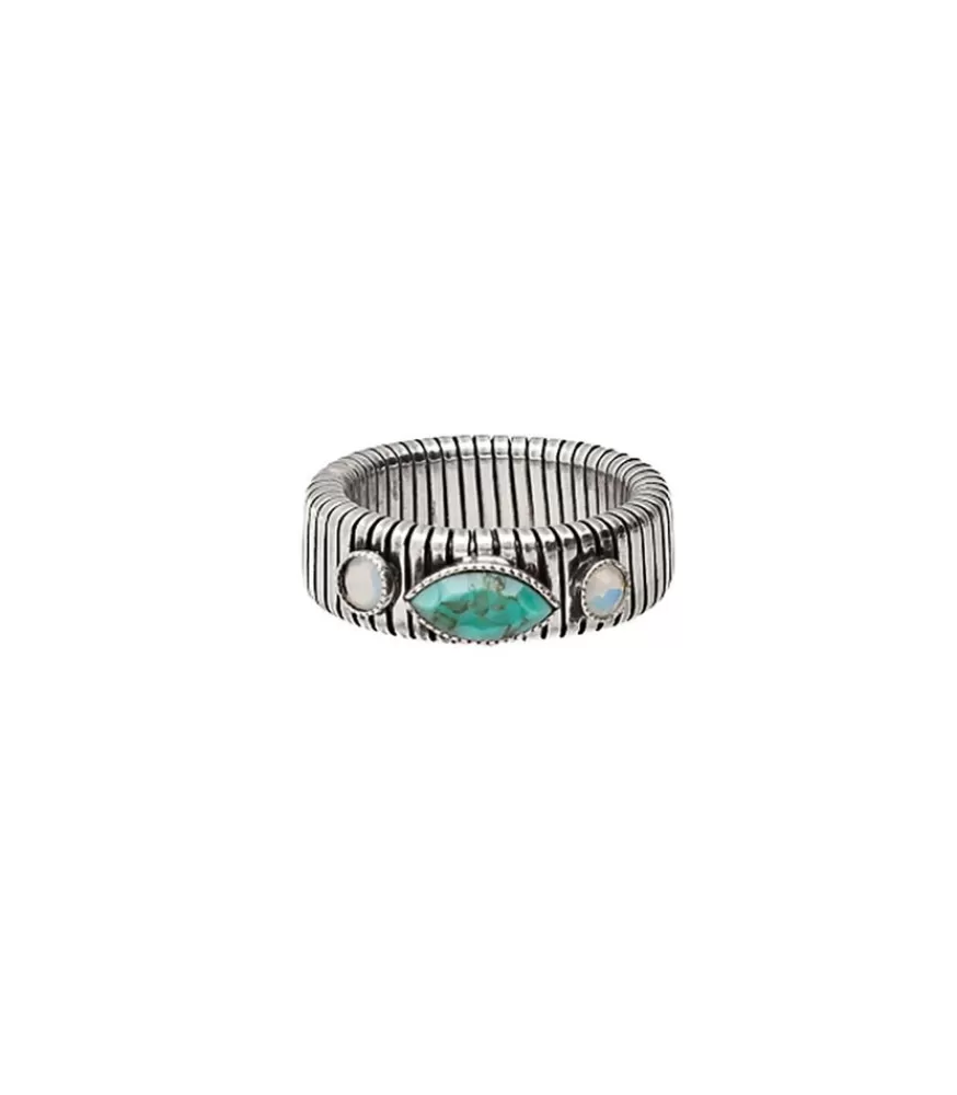 Femme Gas Bijoux Bague Strada Argente