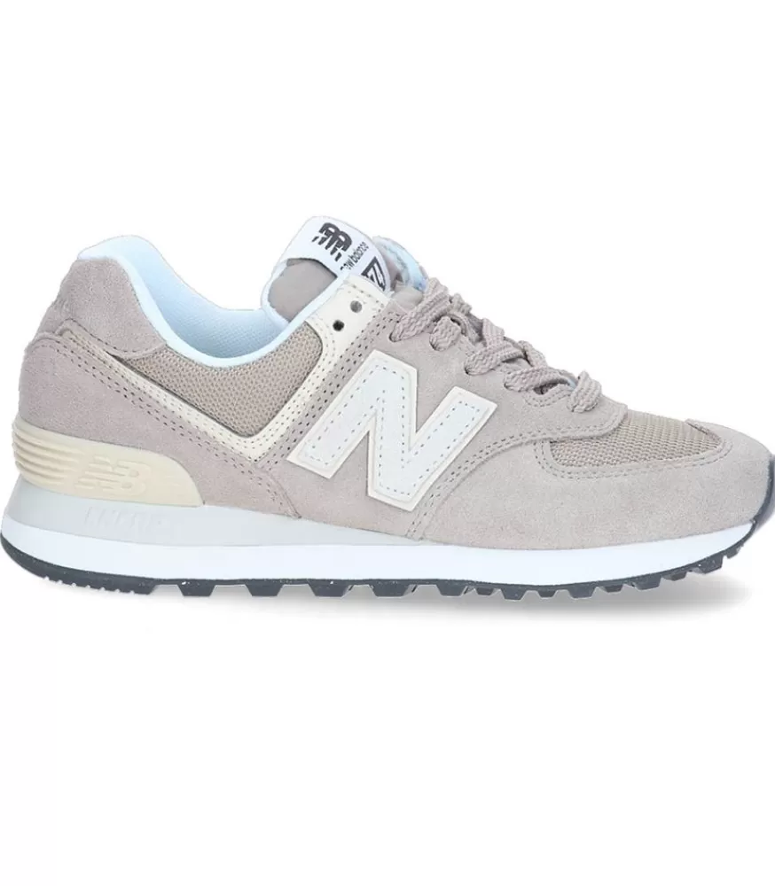 Femme New Balance Baskets 574 Beige Off White