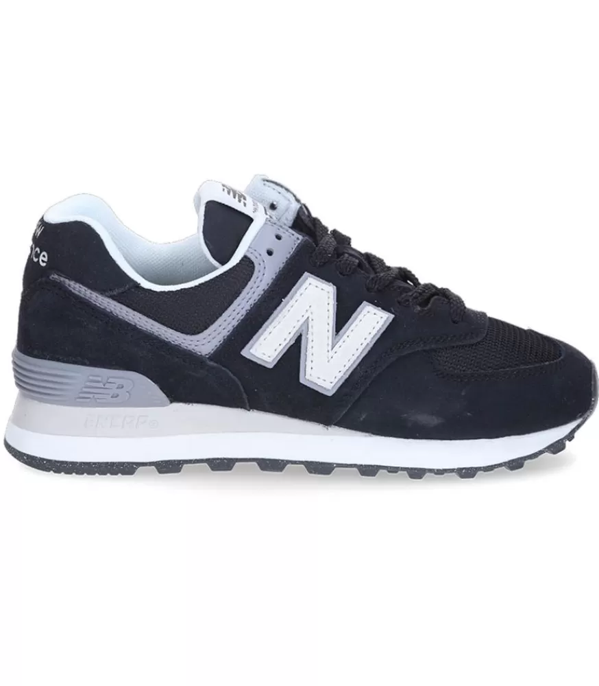 Femme New Balance Baskets 574 Black Grey