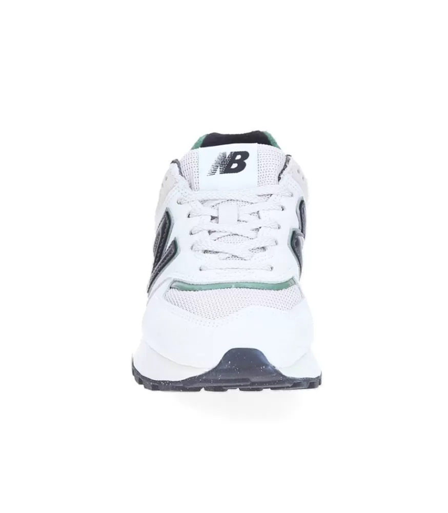 Femme New Balance Baskets 574 Blanc Et Vert