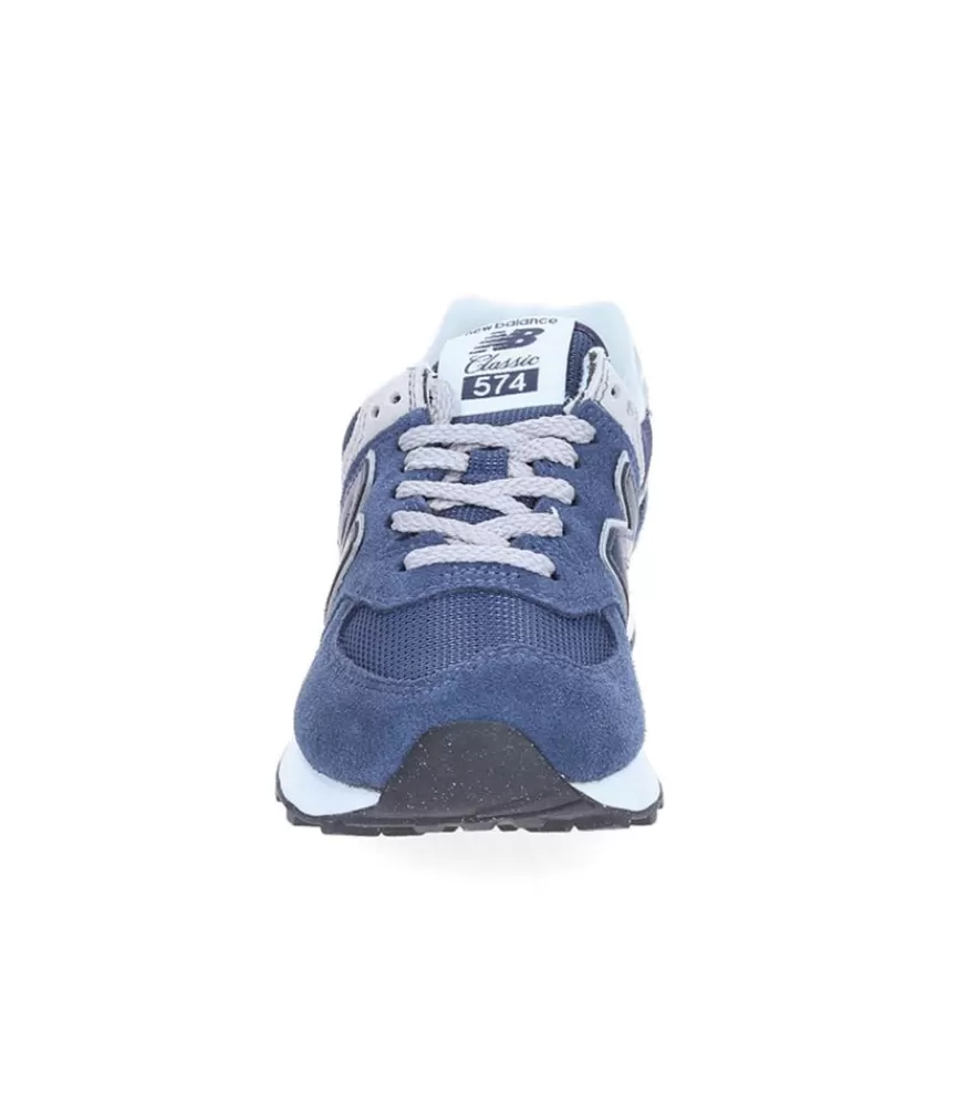 Femme New Balance Baskets 574 Bleu Marine Et Blanc