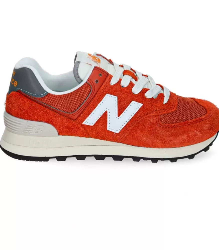 Femme New Balance Baskets 574 Orange