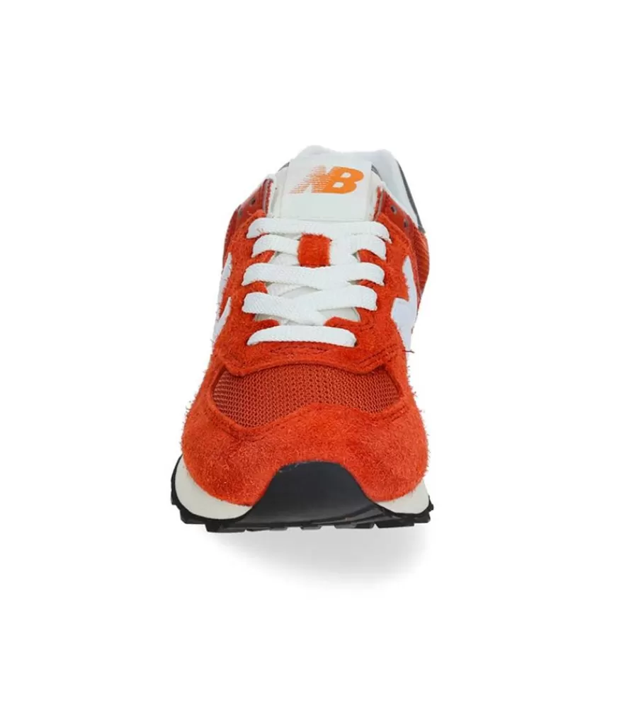 Femme New Balance Baskets 574 Orange