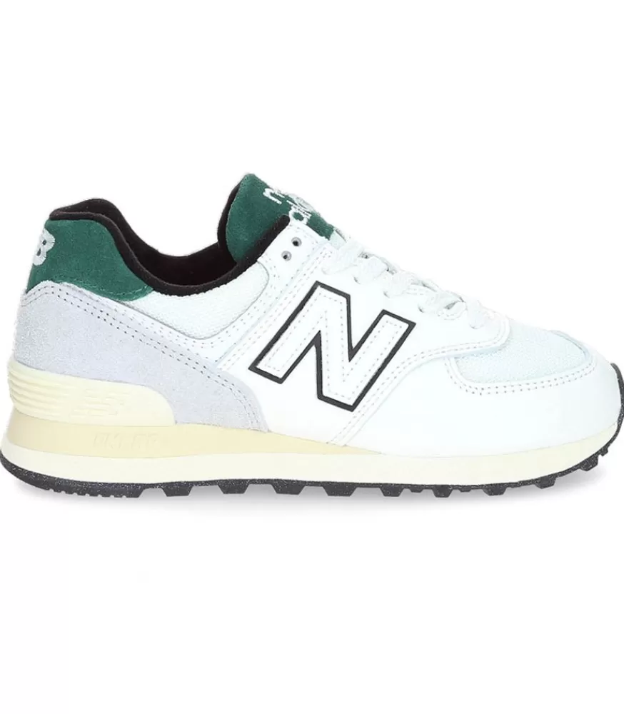 Femme New Balance Baskets 574 White Green