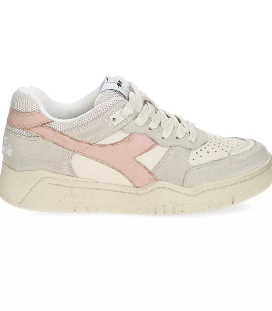 Femme Diadora Baskets B.560 Pigskin Used Crete Gris