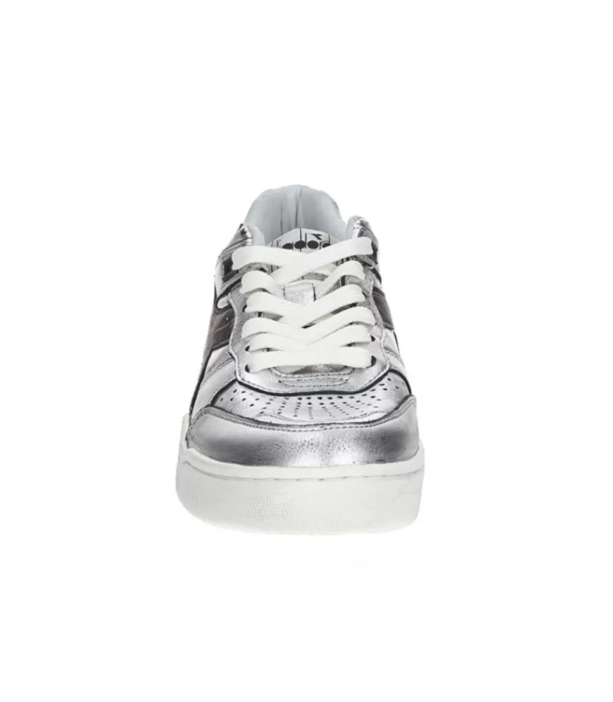 Femme Diadora Baskets B.560 Silver Used Wn