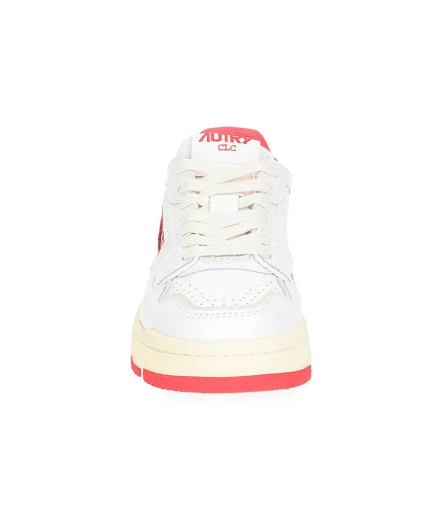 Femme Autry Baskets Clc Blanc Et Rouge