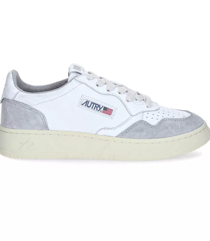 Homme Autry Baskets Homme Medalist Low White/Grey