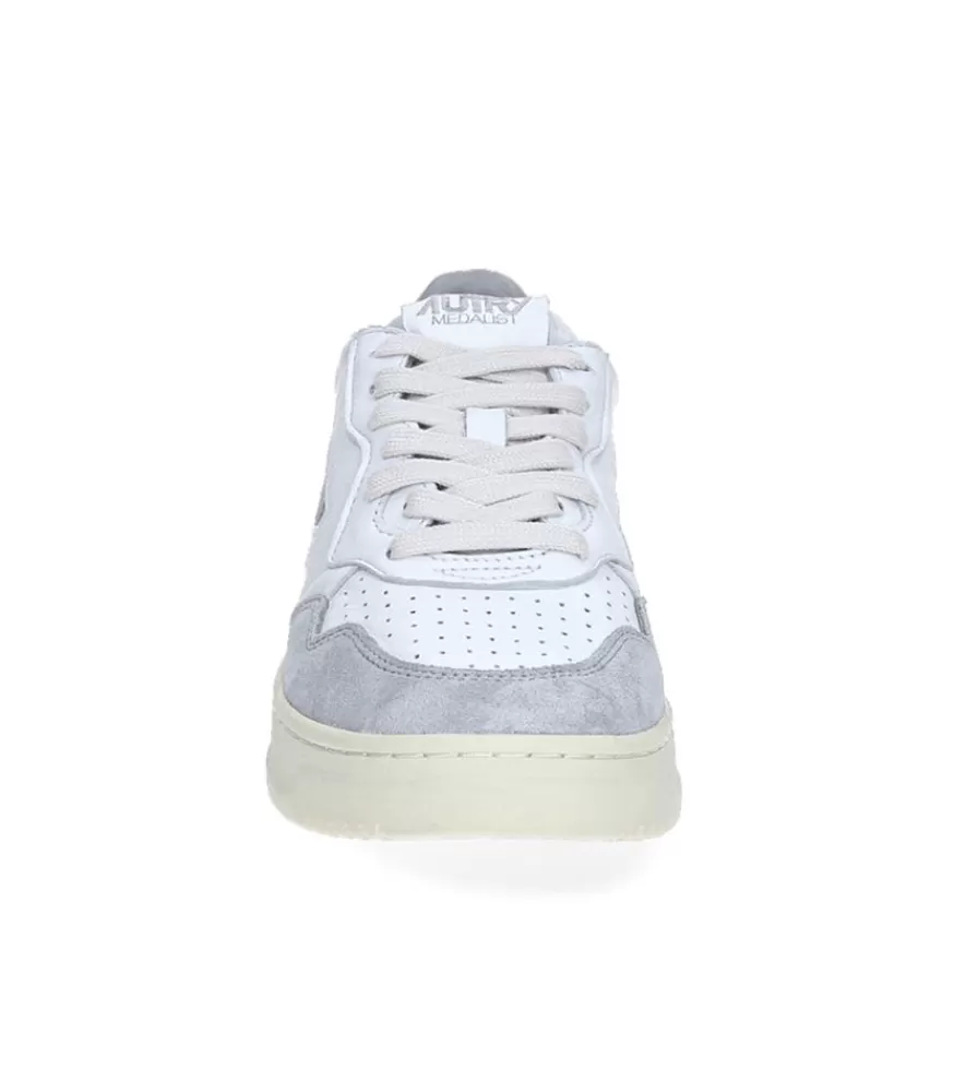 Homme Autry Baskets Homme Medalist Low White/Grey