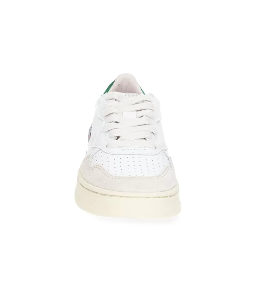 Femme Autry Baskets Medalist Low Leather Suede White/Amazon