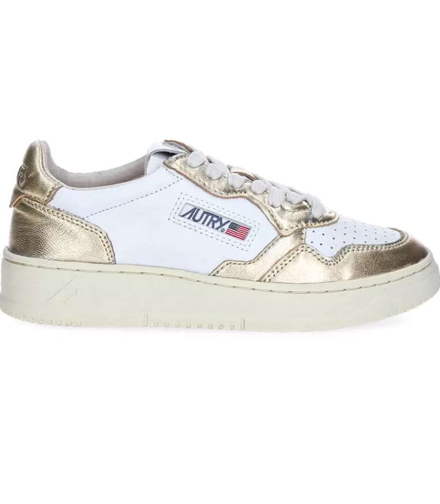 Femme Autry Baskets Medalist Low White/Platinium