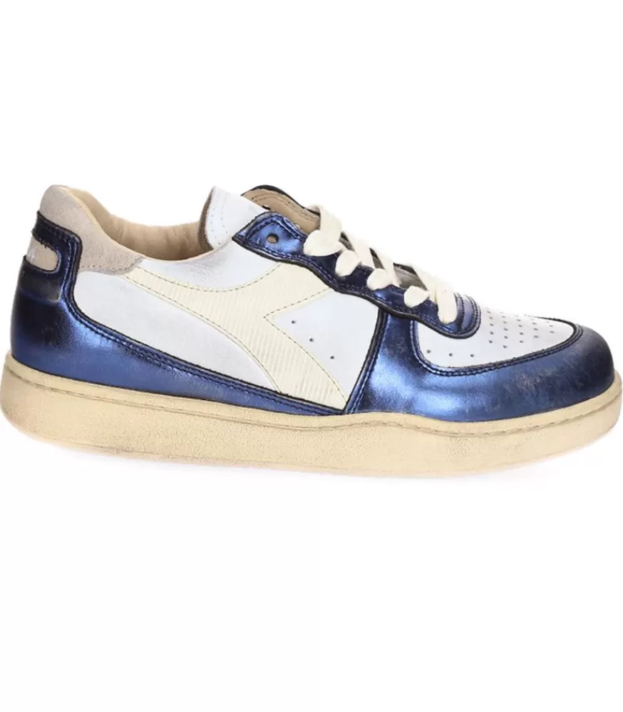 Femme Diadora Baskets Mi Low Metallic Dirty