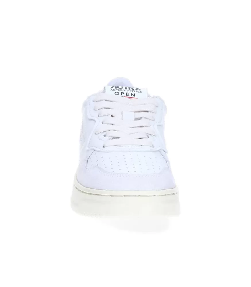 Femme Autry Baskets Open Low Leat White