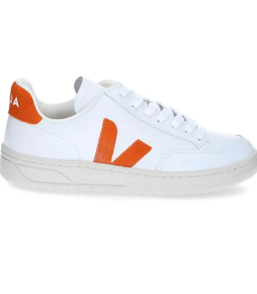 Femme Veja Baskets V-12 Leather White Pumpkin