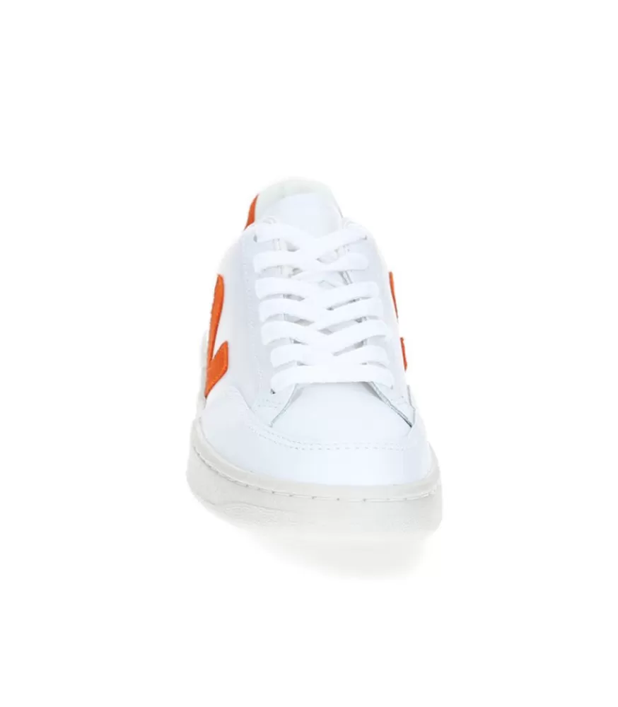 Femme Veja Baskets V-12 Leather White Pumpkin