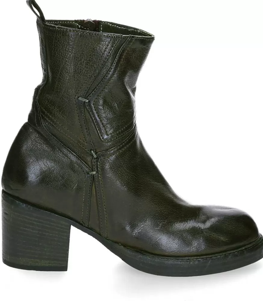 Femme King Tartufoli Boots Avec Empiecements En Cuir Kaki